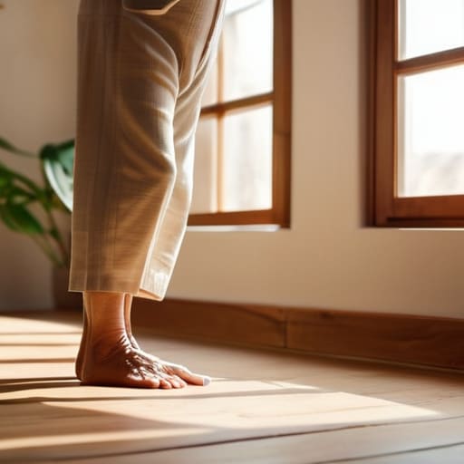 Balance training and falls prevention exercises.