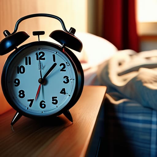 Needing an alarm: signs of insufficient sleep.